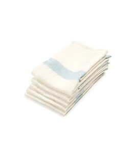 LIBECO LINEN PORTICCIO TEA TOWEL IN TURQUOISE SET OF 6 27X27