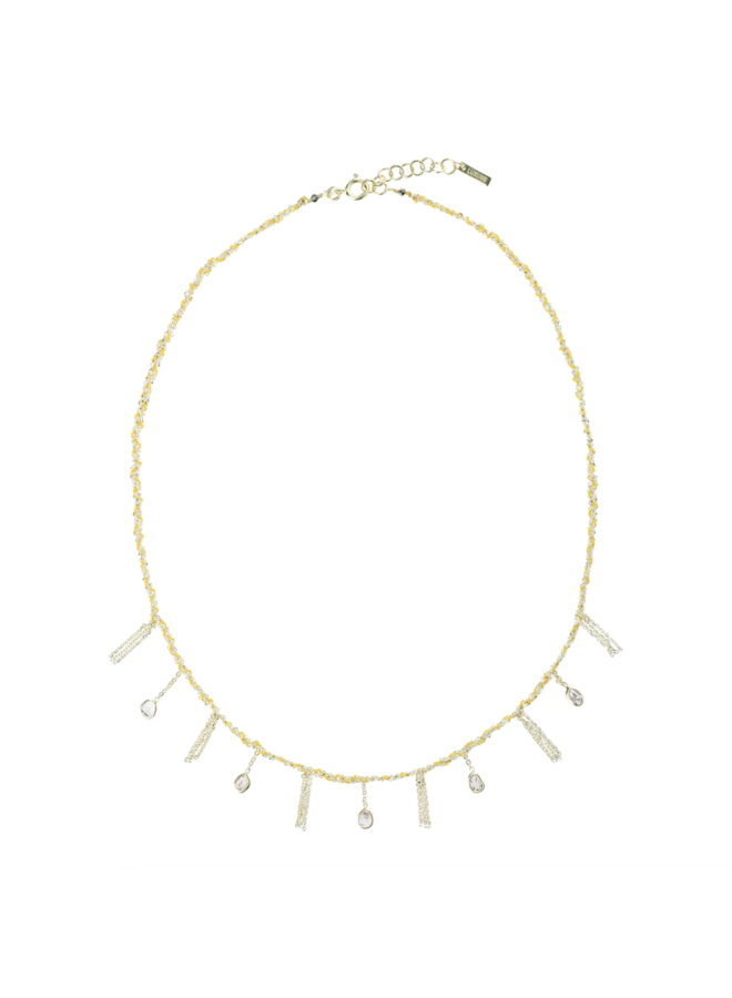 NO. 607 NECKLACE IN GOLD GREY