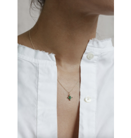 5 OCTOBRE JAGGER NECKLACE - 14K GOLD AND EMERALD