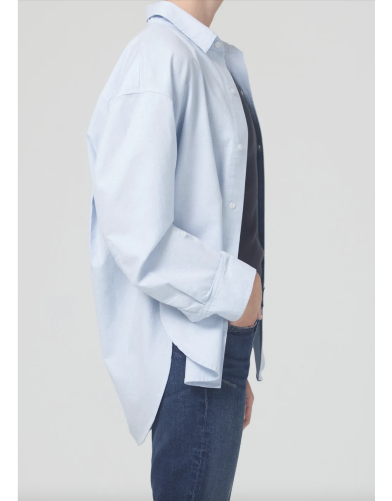 CITIZENS OF HUMANITY KAYLA SHIRT IN OXFORD BLUE