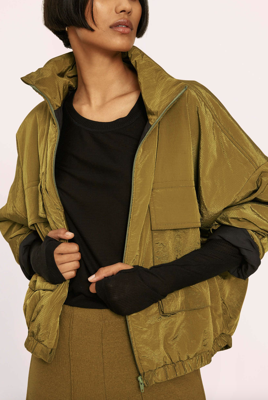 Buy Women´s Casual Lightweight Quilted Jacket Fashion Long Sleeve Loose  Drop Shoulder Zipper Dolman Winter Warm Jacket, Green, Large at Amazon.in