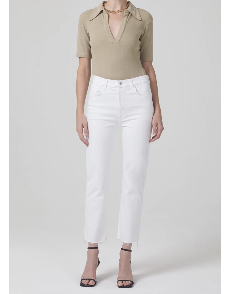 CITIZENS OF HUMANITY DAPHNE HIGH-RISE STOVEPIPE CROP IN LUCENT
