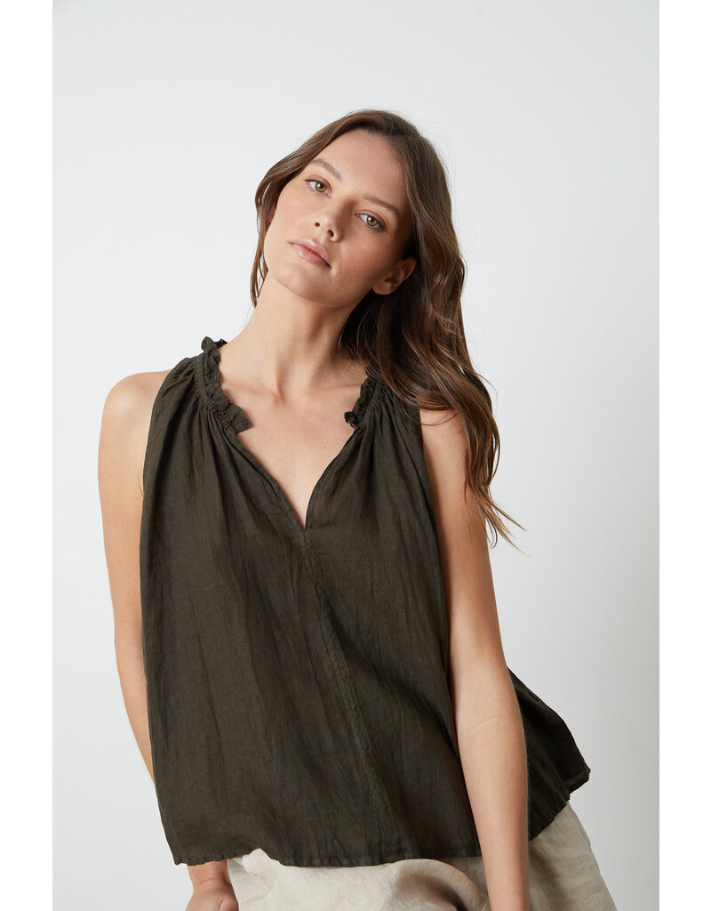 VELVET BY GRAHAM & SPENCER ZOEY TOP IN CAVIAR