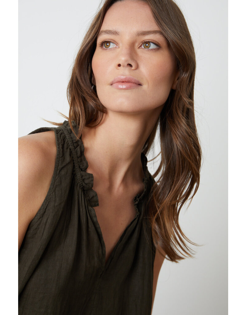 VELVET BY GRAHAM & SPENCER ZOEY TOP IN CAVIAR