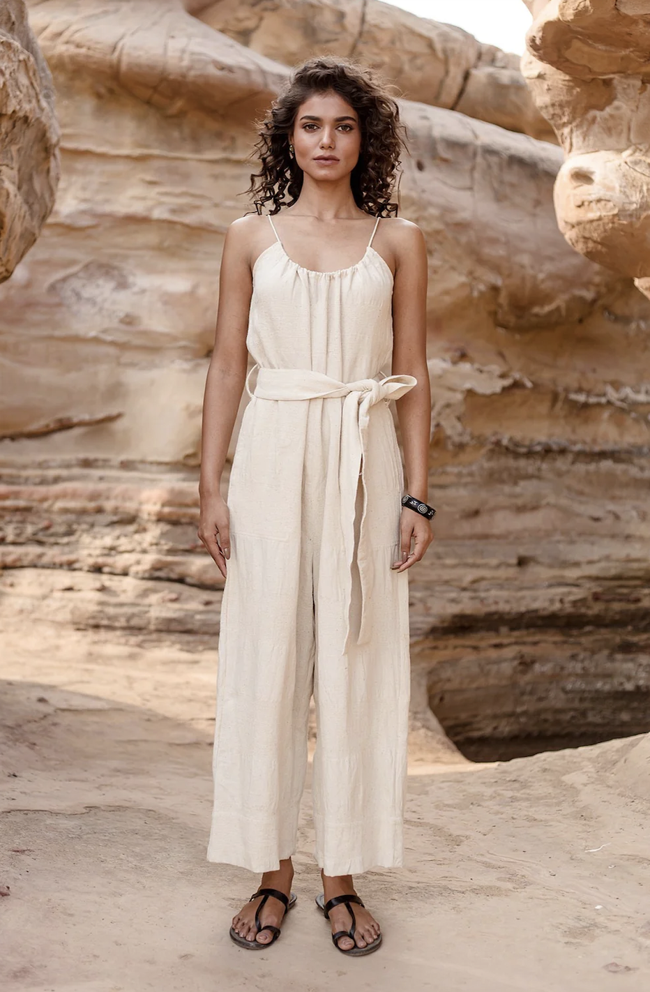 Boho Clothing Womens White Linen Jumpsuit Jumpsuit Piece Sets For