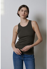 VELVET BY GRAHAM & SPENCER CRUZ TANK IN OLIVE