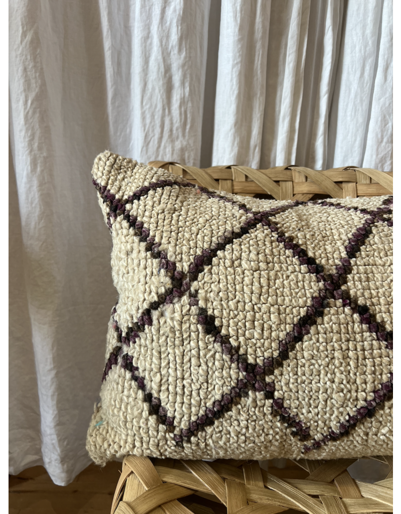 ZAMAN MOROCCAN MADE BERBER RUG LUMBAR PILLOW - VARIETY OF PATTERNS