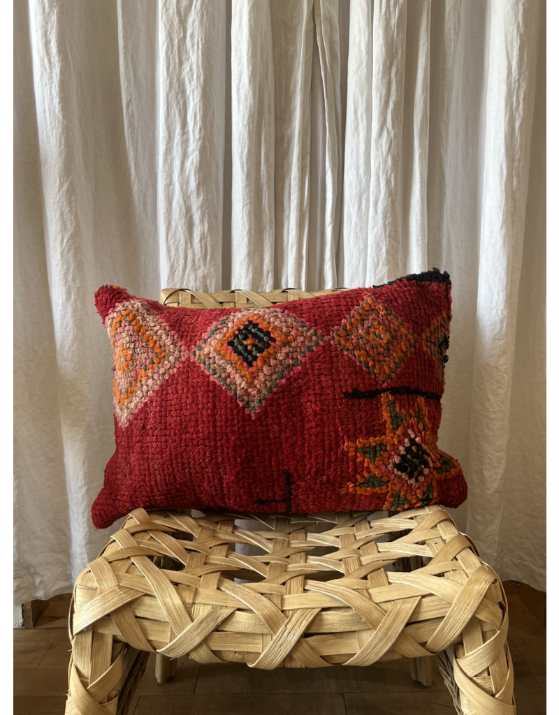 ZAMAN MOROCCAN MADE BERBER RUG LUMBAR PILLOW - VARIETY OF PATTERNS