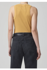 CITIZENS OF HUMANITY ISABEL RIB TANK IN MARIGOLD