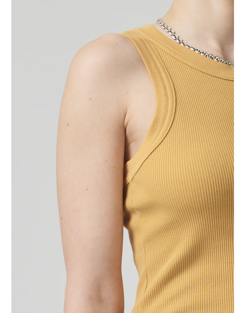 CITIZENS OF HUMANITY ISABEL RIB TANK IN MARIGOLD