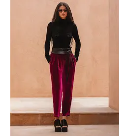 MES DEMOISELLES TERRO PANTS IN FUCACCIA