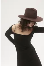 JANESSA LEONÉ SABINA HAT IN BURGUNDY