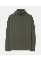 LUXE CASHMERE TURTLENECK TUNIC IN OLIVE