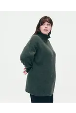 LUXE CASHMERE TURTLENECK TUNIC IN OLIVE