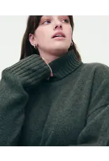 LUXE CASHMERE TURTLENECK TUNIC IN OLIVE