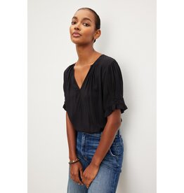 VELVET BY GRAHAM & SPENCER CALISSA BLOUSE IN BLACK