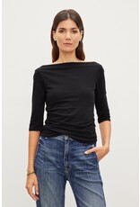 VELVET BY GRAHAM & SPENCER ELORA TOP IN BLACK