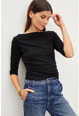 VELVET BY GRAHAM & SPENCER ELORA TOP IN BLACK
