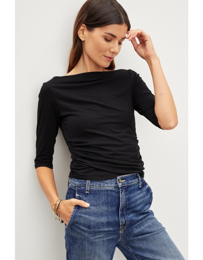 VELVET BY GRAHAM & SPENCER ELORA TOP IN BLACK