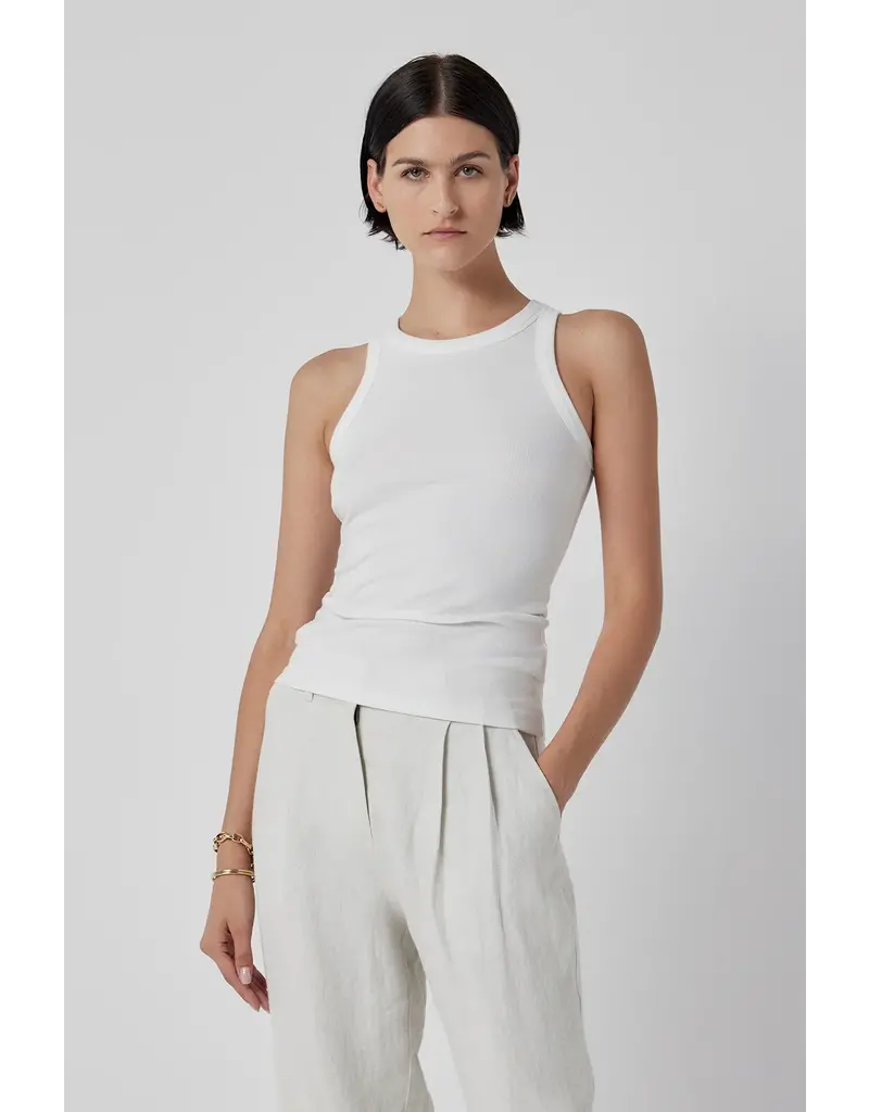VELVET BY GRAHAM & SPENCER CRUZ TANK IN WHITE