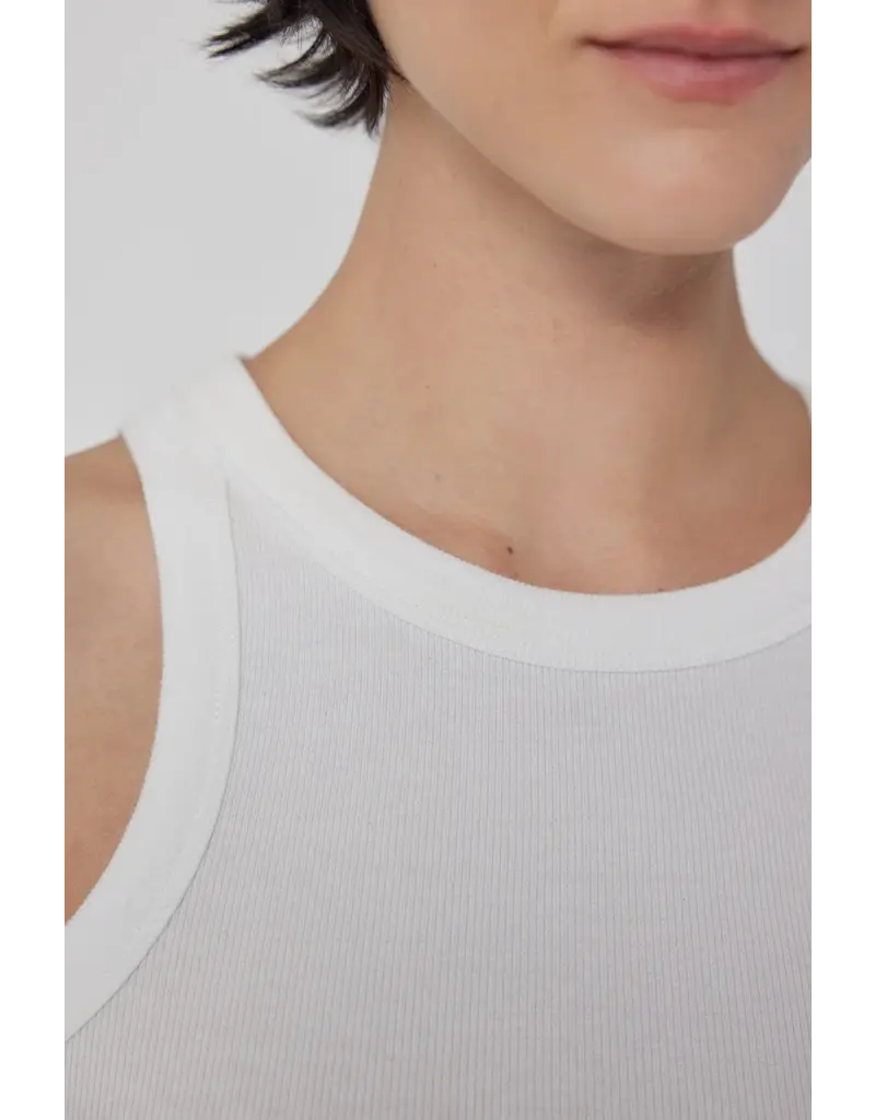 VELVET BY GRAHAM & SPENCER CRUZ TANK IN WHITE