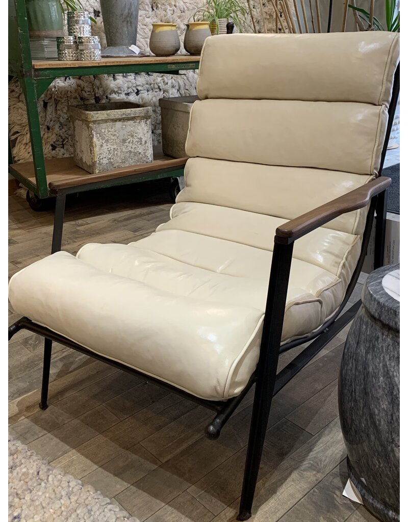 CISCO HOME 30% OFF - DECLAN LEATHER CHAIR (FLOOR SAMPLE)