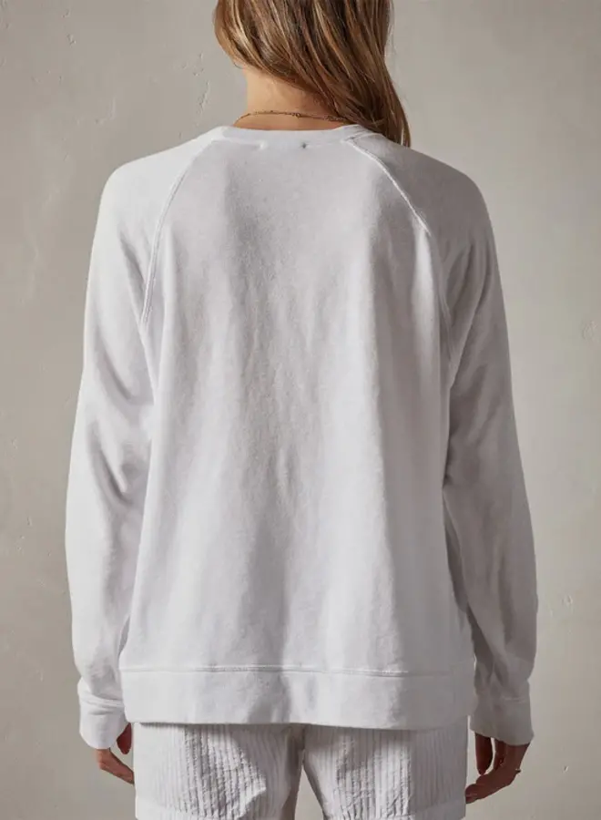 VINTAGE FRENCH TERRY SWEATSHIRT IN WHITE