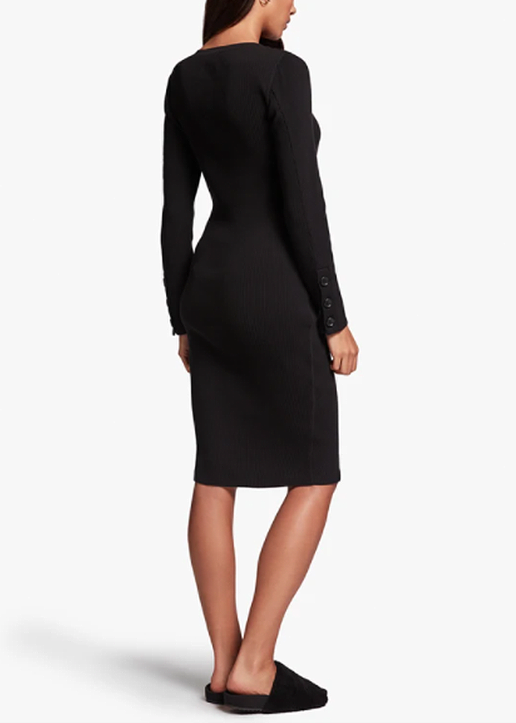 Rib Crew Neck Dress