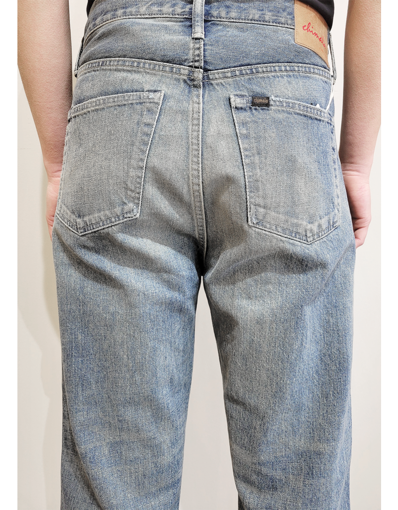 SALVAGED DENIM WIDE TAPERED CUT - Ella's SALVAGED DENIM WIDE TAPERED CUT - Ella's