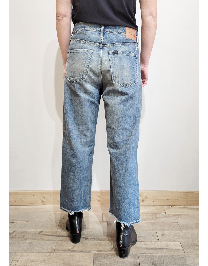 SALVAGED DENIM WIDE TAPERED CUT - Ella's SALVAGED DENIM WIDE TAPERED CUT - Ella's