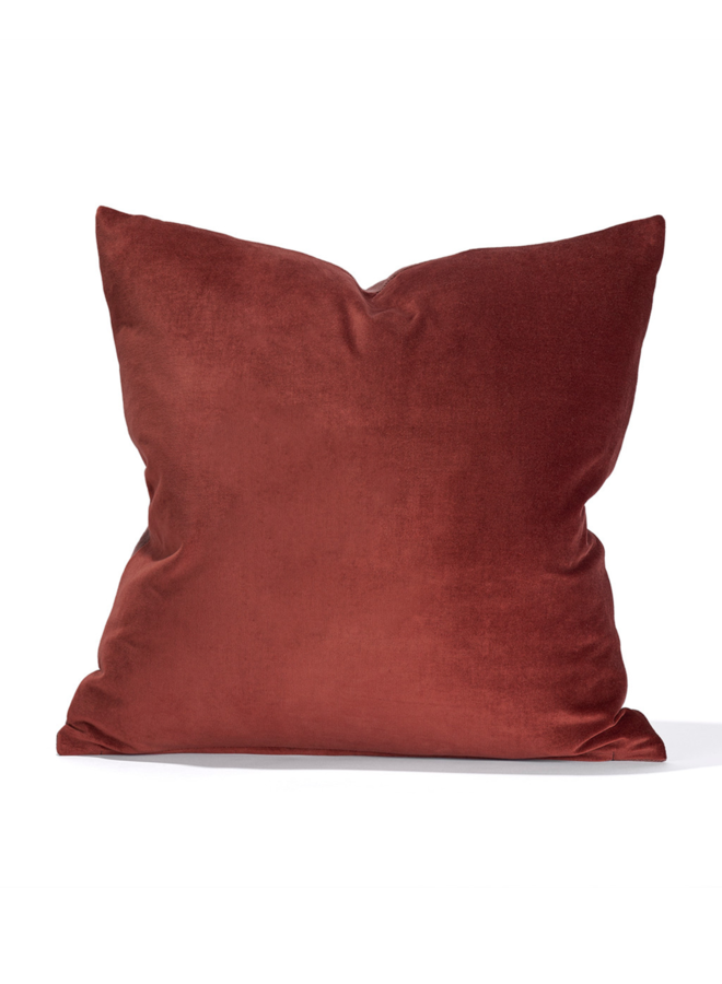 SOPHIE TRUE VELVET PILLOW 20x20 RED JASPER