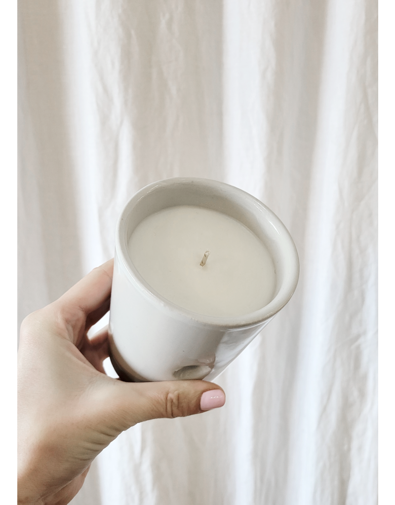 BEN MAIER CERAMICS DIMPLE CUP SINGLE WICK CANDLE