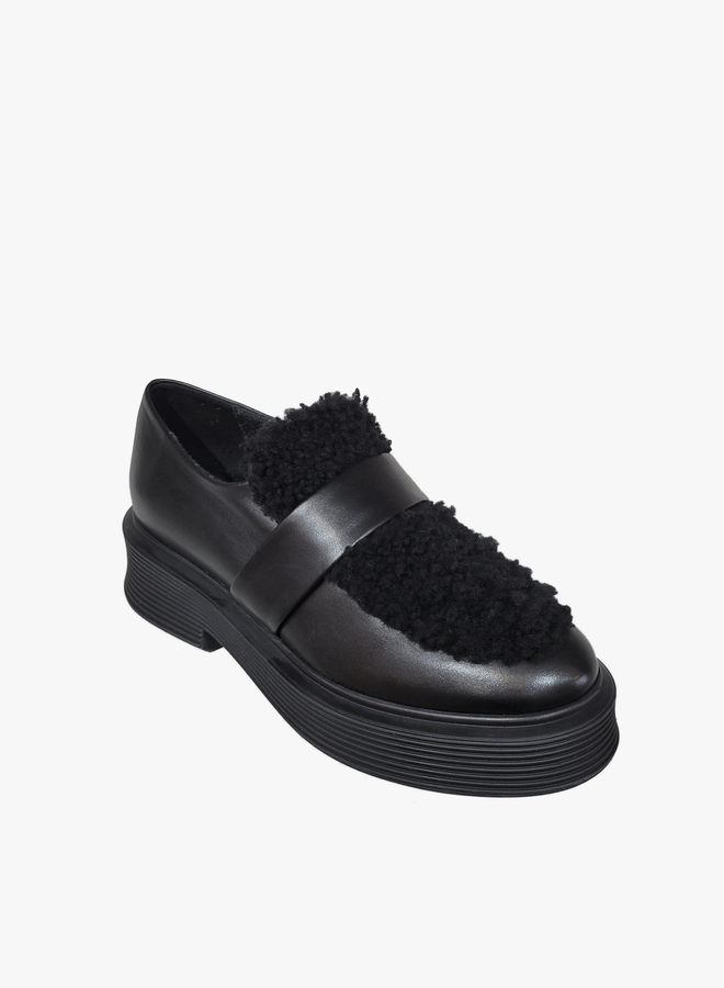 NETA SHEARLING LOAFER OLD BLACK