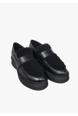 HALMANERA NETA SHEARLING LOAFER OLD BLACK