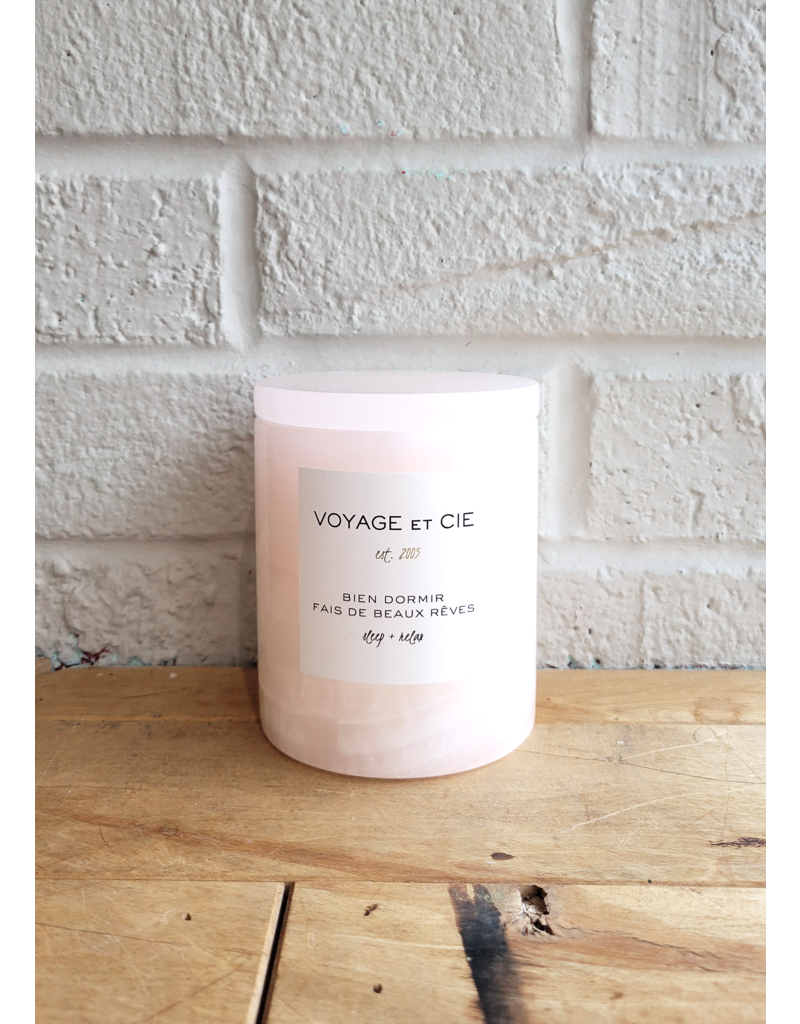 VOYAGE ET CIE BIEN DORMIR SLEEP & RELAX 14 OZ. PINK ITALIAN ONYX CANDLE