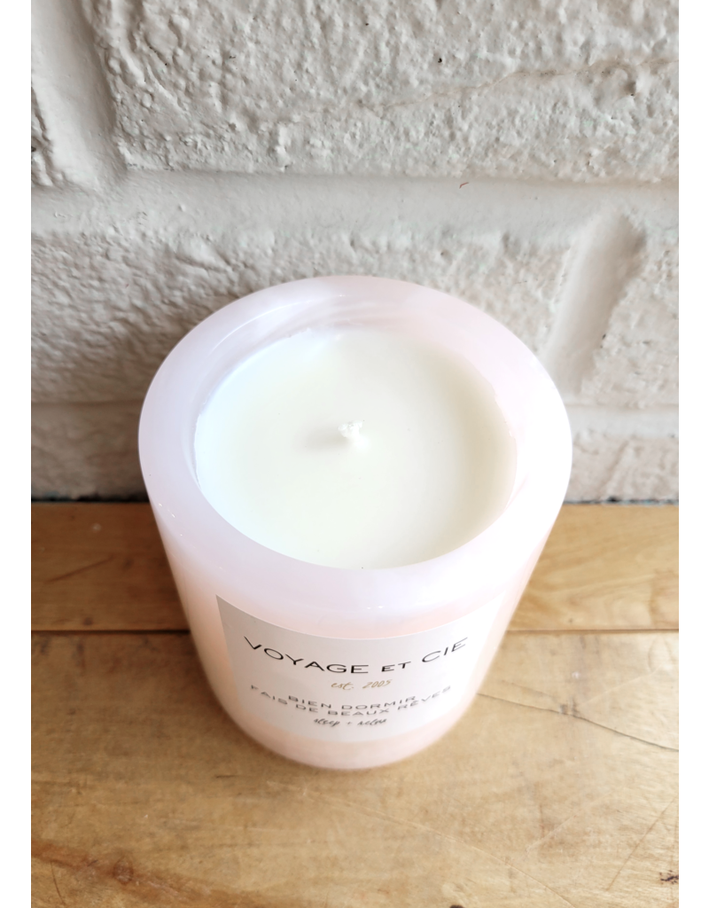 VOYAGE ET CIE BIEN DORMIR SLEEP & RELAX 14 OZ. PINK ITALIAN ONYX CANDLE