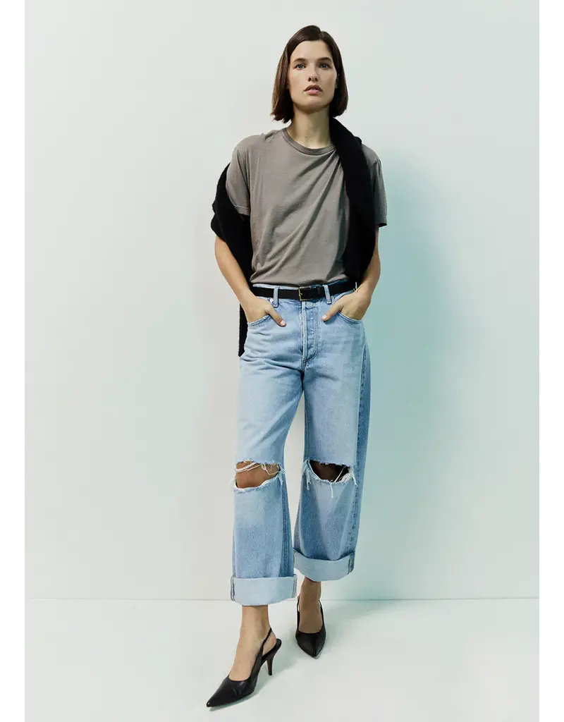 CITIZENS OF HUMANITY ELISABETTA RELAXED TEE IN TAUPE