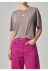 CITIZENS OF HUMANITY ELISABETTA RELAXED TEE IN TAUPE
