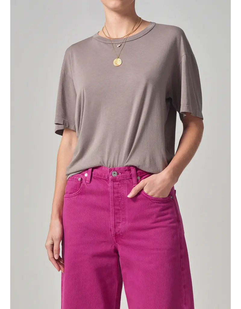 CITIZENS OF HUMANITY ELISABETTA RELAXED TEE IN TAUPE