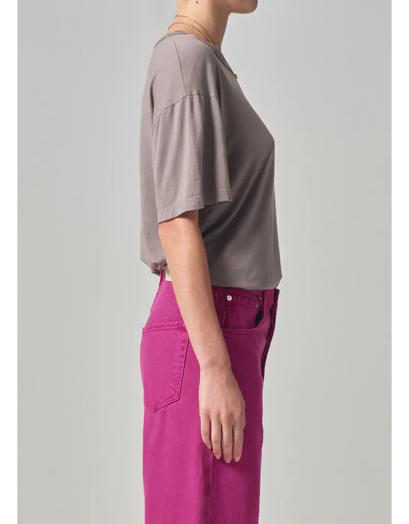 CITIZENS OF HUMANITY ELISABETTA RELAXED TEE IN TAUPE