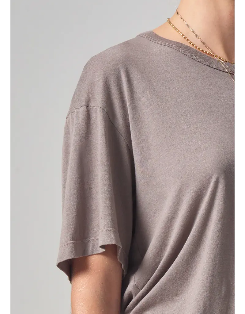 CITIZENS OF HUMANITY ELISABETTA RELAXED TEE IN TAUPE