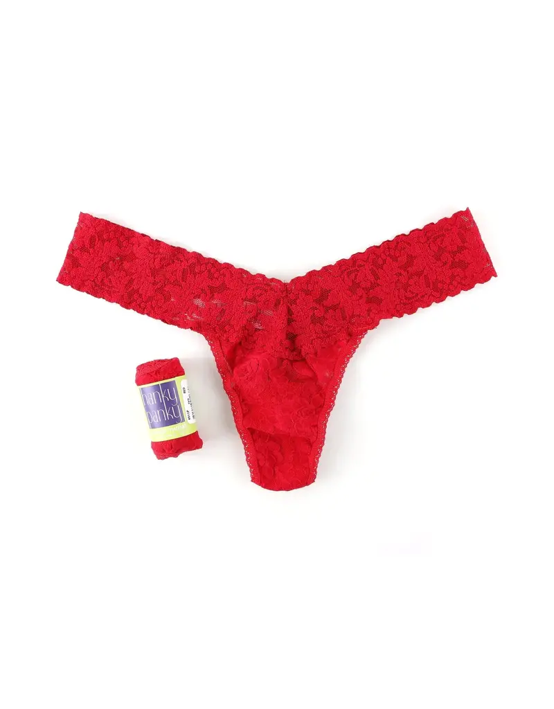 SIGNATURE LACE LOWRISE THONG IN VARIETY