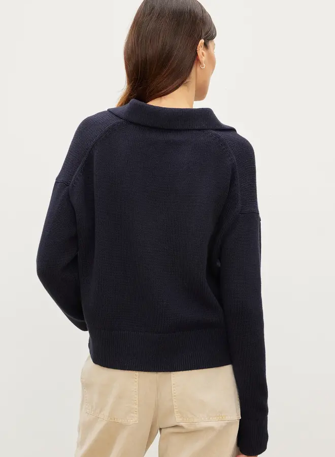 LUCIE POLO SWEATER IN NAVY