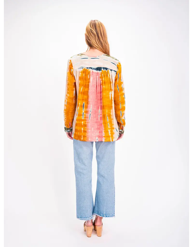 V.DE. VINSTER TIE AND DYE BLOUSE IN PINK