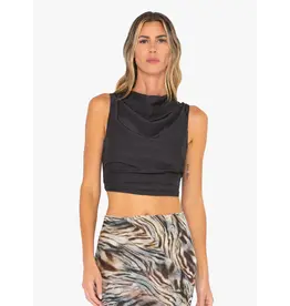 JUST BEE QUEEN ADELINE TOP IN BLACK