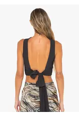 JUST BEE QUEEN ADELINE TOP IN BLACK