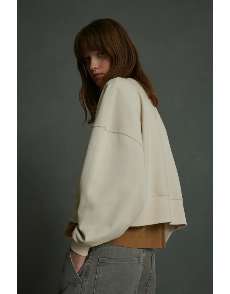 SOEUR WILLOW PULLOVER IN ECRU + BEIGE