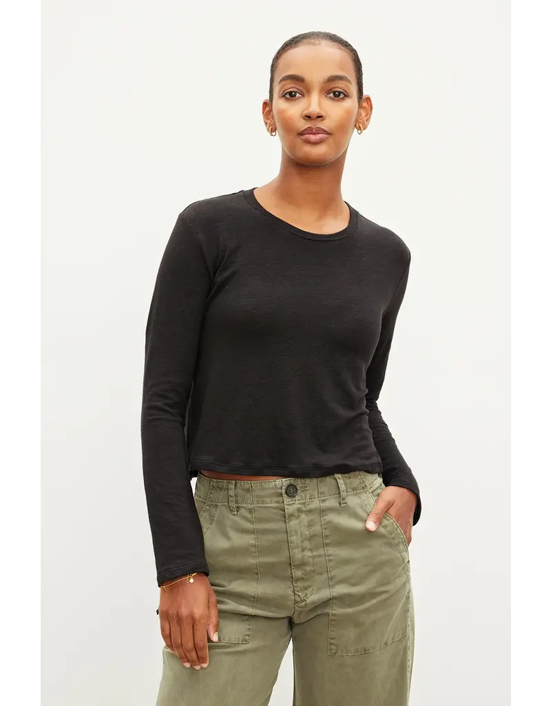 VELVET BY GRAHAM & SPENCER KARA TOP IN BLACK