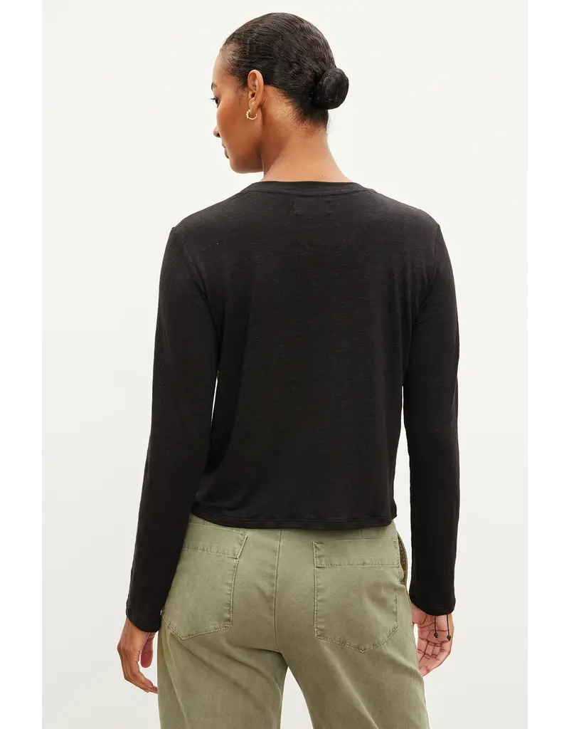 VELVET BY GRAHAM & SPENCER KARA TOP IN BLACK