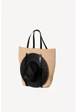 JANESSA LEONÉ TANNER STRAW HANDBAG IN NATURAL